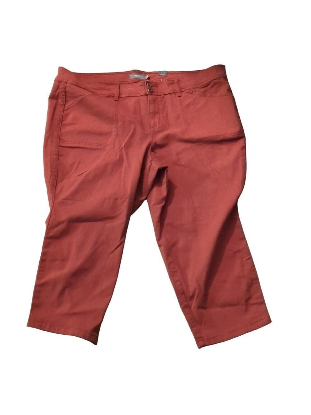 Torrid Fire Brick Crop Aviator Skinny Stretch Twill Mid-Rise Pant Size 26